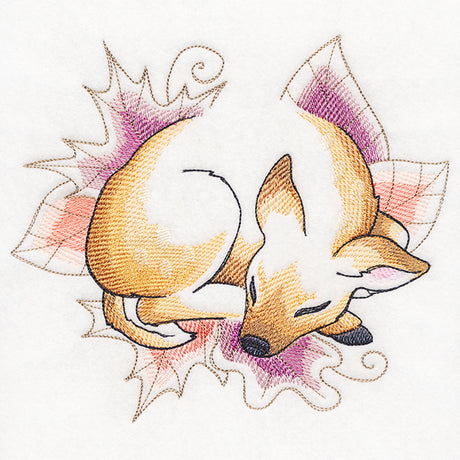 Soft Sleepy Autumn Deer