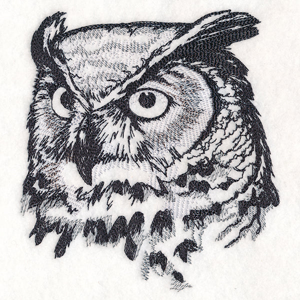 Autumn Great Horned Owl Sketch