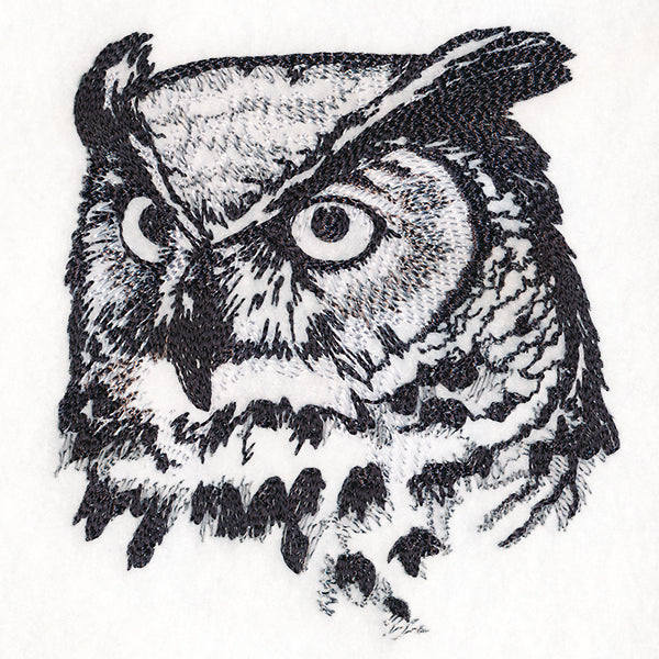 Autumn Great Horned Owl Sketch