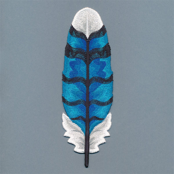 Exquisite Blue Jay Feather (In-the-Hoop)