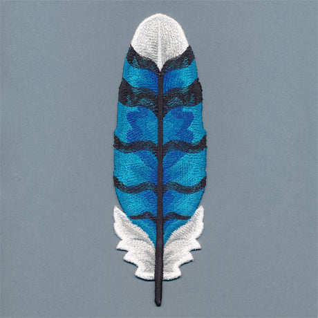 Exquisite Blue Jay Feather (In-the-Hoop)