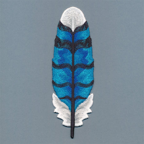 Exquisite Blue Jay Feather (In-the-Hoop)