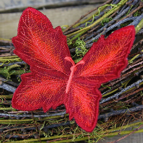 Autumn Hawthorn Leaf Butterfly (In-the-Hoop)