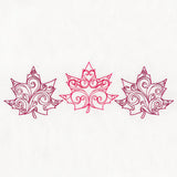 Autumn Swirls Maple Leaf Trio