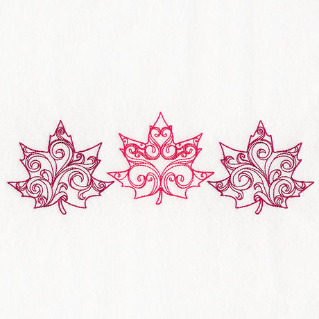 Autumn Swirls Maple Leaf Trio