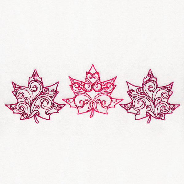 Autumn Swirls Maple Leaf Trio