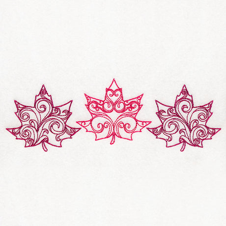 Autumn Swirls Maple Leaf Trio