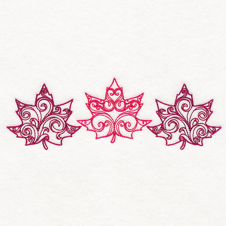 Autumn Swirls Maple Leaf Trio