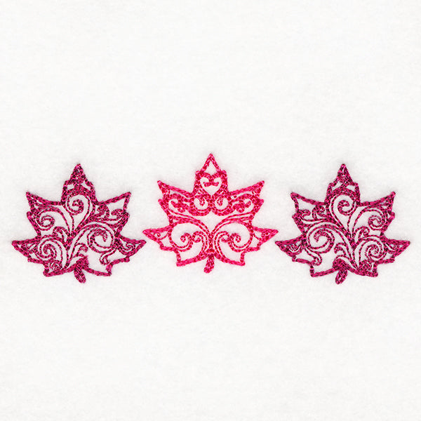 Autumn Swirls Maple Leaf Trio