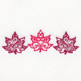Autumn Swirls Maple Leaf Trio