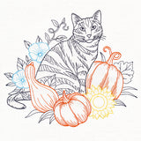 Not-So-Spooky Garden Etching - Cat