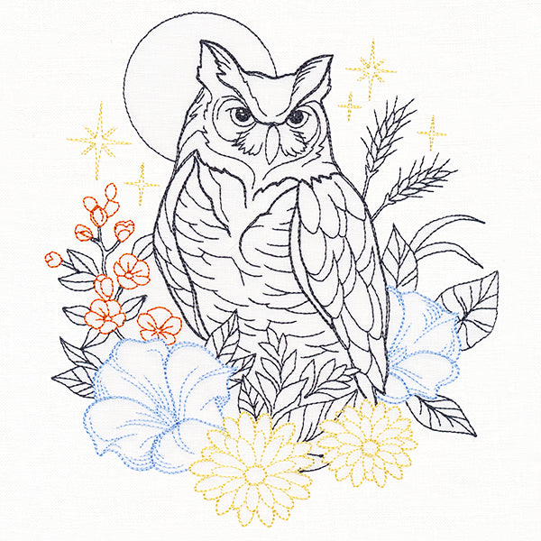 Not-So-Spooky Garden Etching - Owl