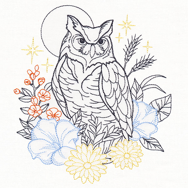 Not-So-Spooky Garden Etching - Owl