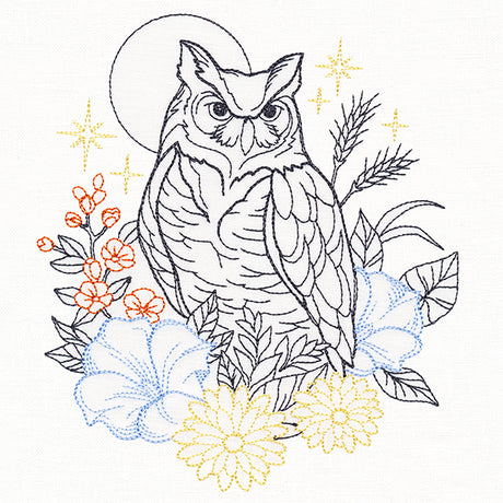 Not-So-Spooky Garden Etching - Owl