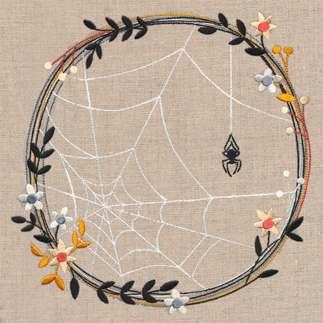 Homespun Web Wildflower Wreath