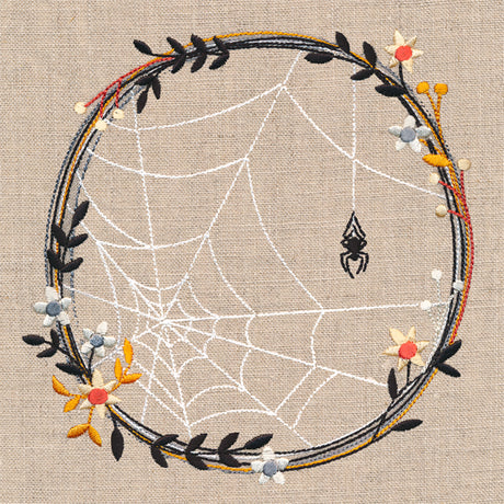 Homespun Web Wildflower Wreath