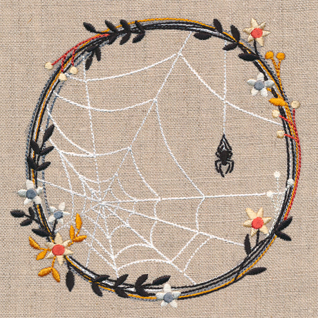 Homespun Web Wildflower Wreath