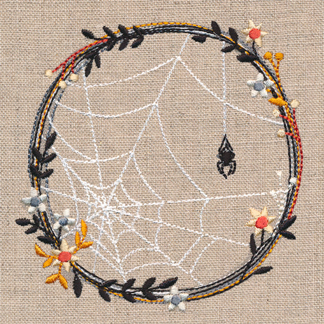 Homespun Web Wildflower Wreath