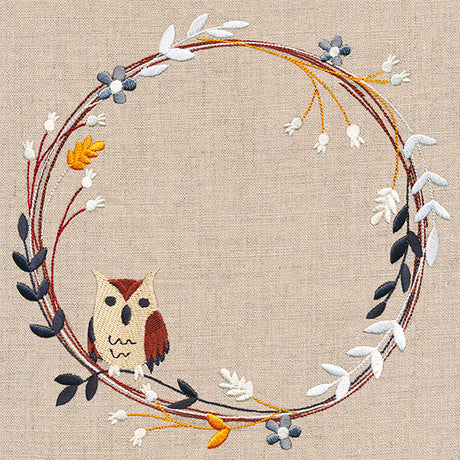 Harvest Owl Wildflower Wreath