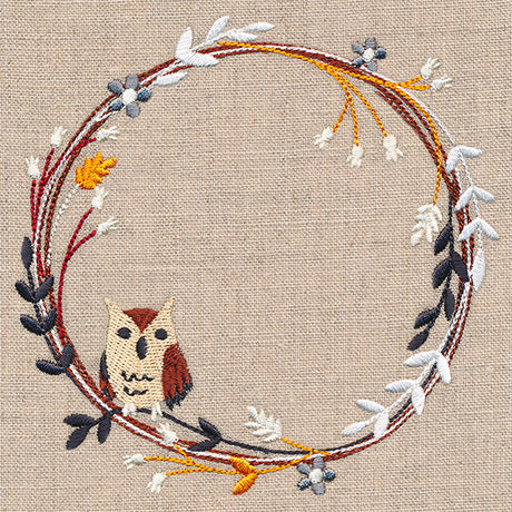 Harvest Owl Wildflower Wreath