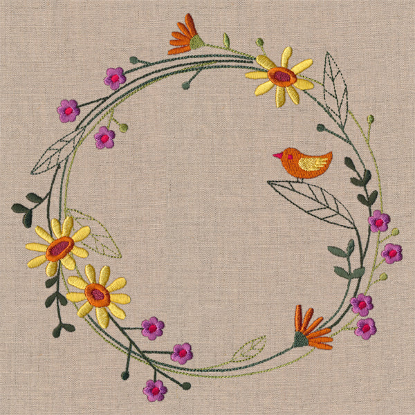 Delicate Autumn Wildflower Wreath