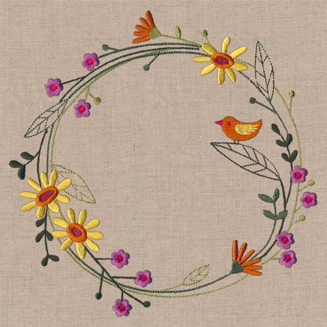 Delicate Autumn Wildflower Wreath