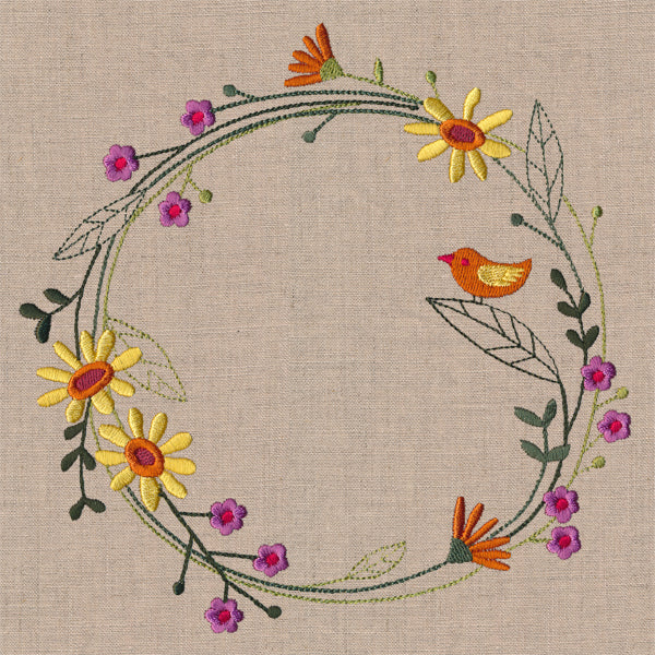 Delicate Autumn Wildflower Wreath