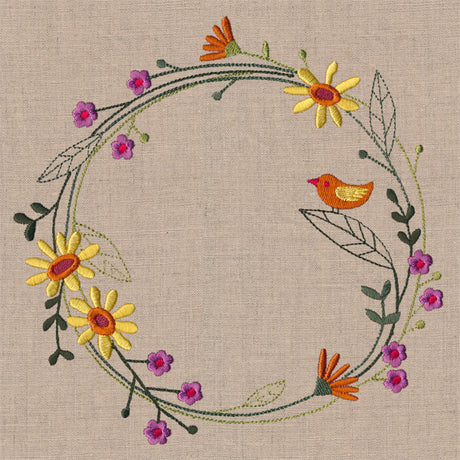 Delicate Autumn Wildflower Wreath