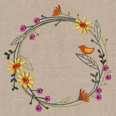 Delicate Autumn Wildflower Wreath