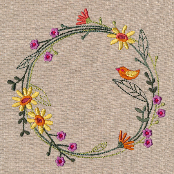Delicate Autumn Wildflower Wreath