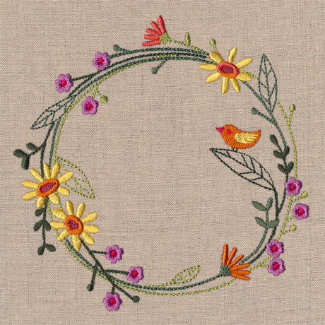 Delicate Autumn Wildflower Wreath