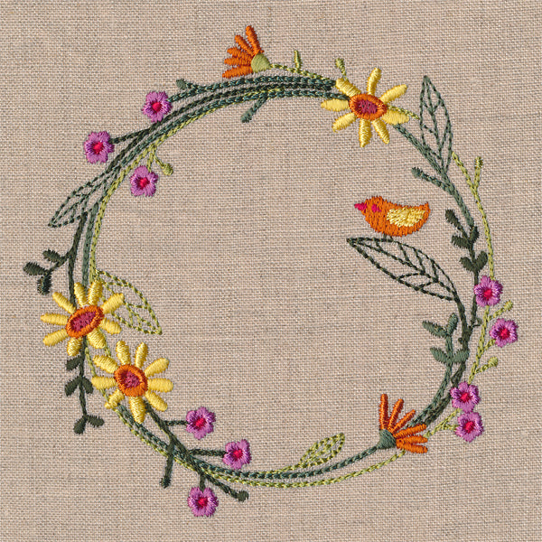 Delicate Autumn Wildflower Wreath