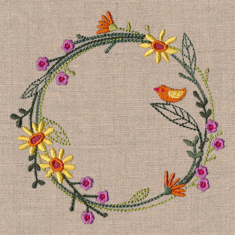 Delicate Autumn Wildflower Wreath