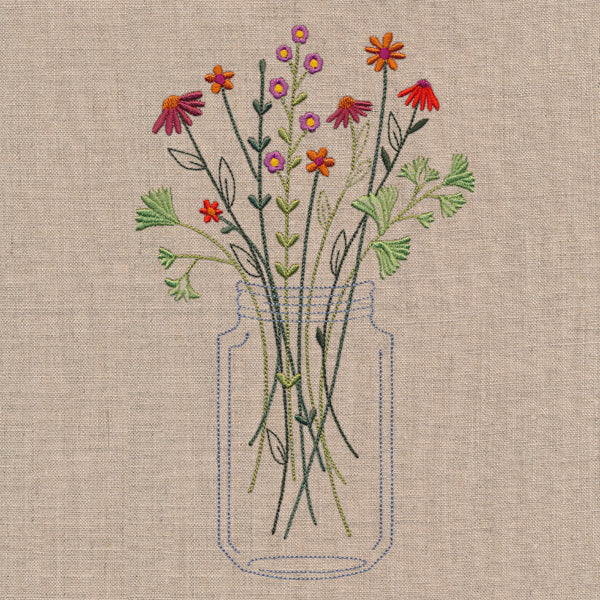 Delicate Autumn Mason Jar