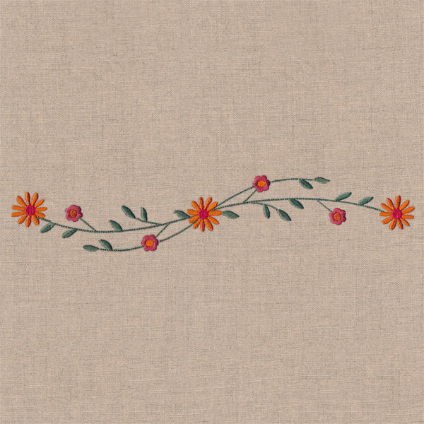 Whimsical Autumn Wildflower Border