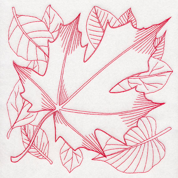 Autumn Bounty Quilting Square - Maple Leaf (Double Run)