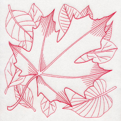 Autumn Bounty Quilting Square - Maple Leaf (Double Run)