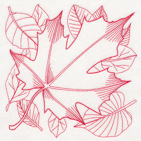 Autumn Bounty Quilting Square - Maple Leaf (Double Run)