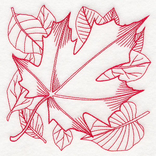 Autumn Bounty Quilting Square - Maple Leaf (Double Run)