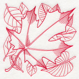 Autumn Bounty Quilting Square - Maple Leaf (Double Run)