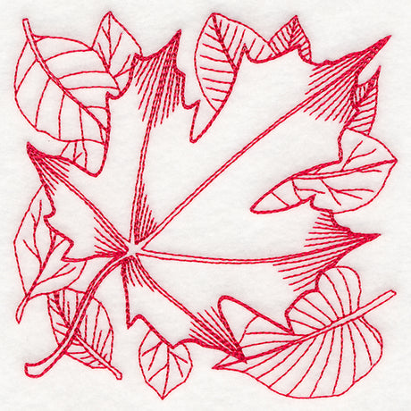 Autumn Bounty Quilting Square - Maple Leaf (Double Run)