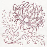 Autumn Bounty Quilting Square - Chrysanthemums (Double Run)