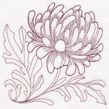 Autumn Bounty Quilting Square - Chrysanthemums (Double Run)