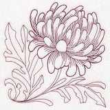Autumn Bounty Quilting Square - Chrysanthemums (Double Run)