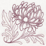 Autumn Bounty Quilting Square - Chrysanthemums (Double Run)