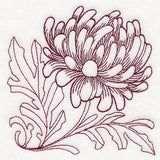 Autumn Bounty Quilting Square - Chrysanthemums (Double Run)