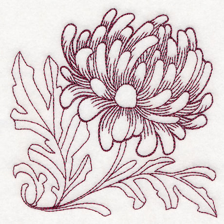 Autumn Bounty Quilting Square - Chrysanthemums (Double Run)