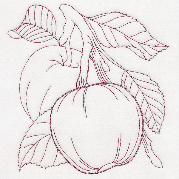 Autumn Bounty Quilting Square - Apples (Double Run)