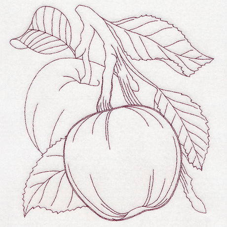 Autumn Bounty Quilting Square - Apples (Double Run)