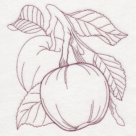 Autumn Bounty Quilting Square - Apples (Double Run)